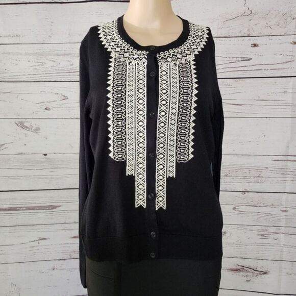 Classiques Entier Black Long Sleeve Sweater Small NWT - Picture 1 of 5